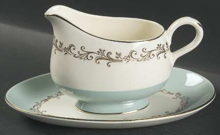 Gold Crown Gravy Boat & Underplate/Relish