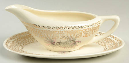 Pine Cone Gravy Boat & Underplate