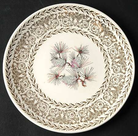 Pine Cone Bread & Butter Plate