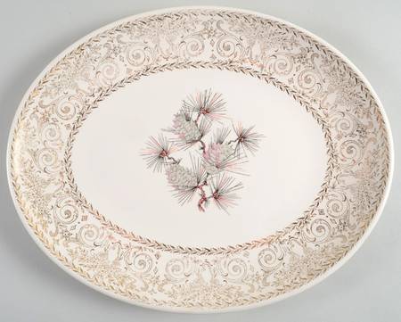 Pine Cone 12" Oval Serving Platter