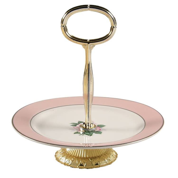 Pink Rose 3"- 3 1/4" Candleholder (BB) HC