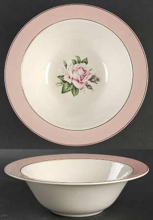Pink Rose 9" Round Vegetable Bowl