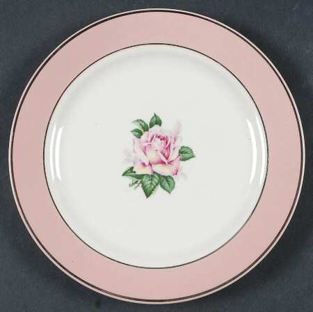 Pink Rose Bread & Butter Plate