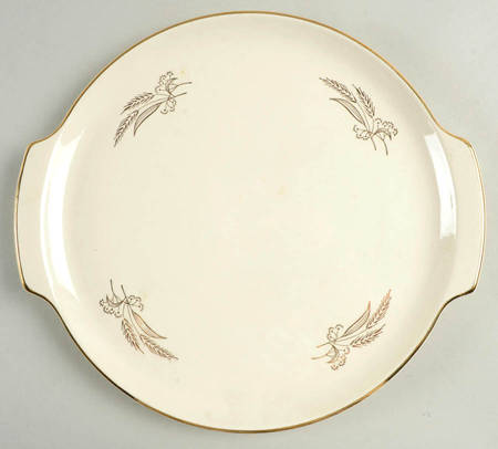Prairie Gold Handled Cake Plate