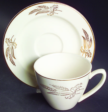 Prairie Gold Flat Cup & Saucer Set