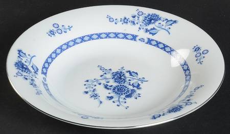 Blue Cathay Coupe Soup Bowl
