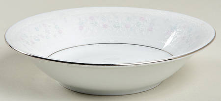 Brocade Blue and Pink Fruit/Dessert (Sauce) Bowl