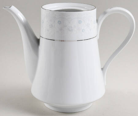 Brocade Blue and Pink Coffee Pot No Lid