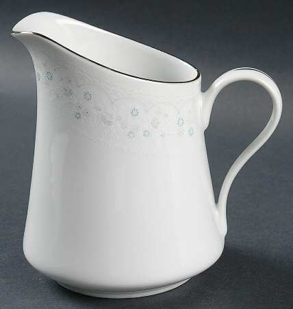 Brocade Blue and Pink Creamer