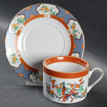 Imperial Garden Flat Cup & Saucer Set