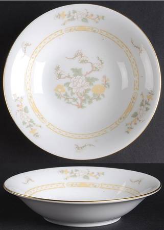 Jade Tree (Gold Trim) Fruit/Dessert (Sauce) Bowl