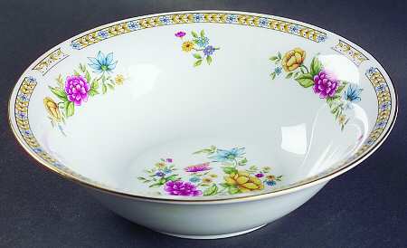 Ling Rose 9" Round Vegetable Bowl