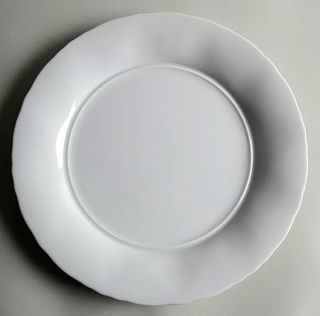 Classic Wave 5 3/8"-5 5/8" Bamboo Handled Serving Plate  HC