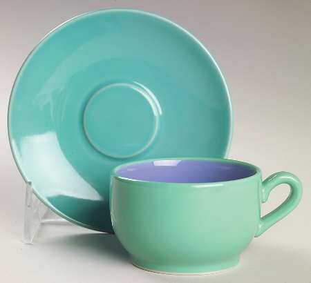 Colorways Flat Demitasse Cup & Saucer Set