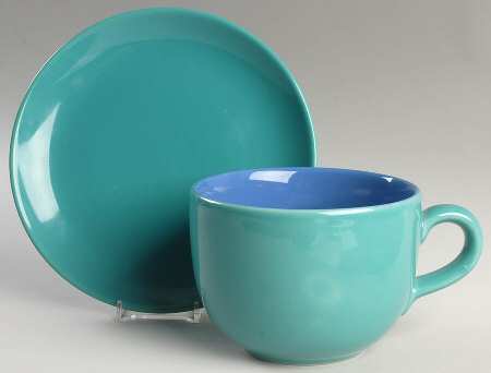 Colorways Cafe Au Lait Cup & Saucer Set