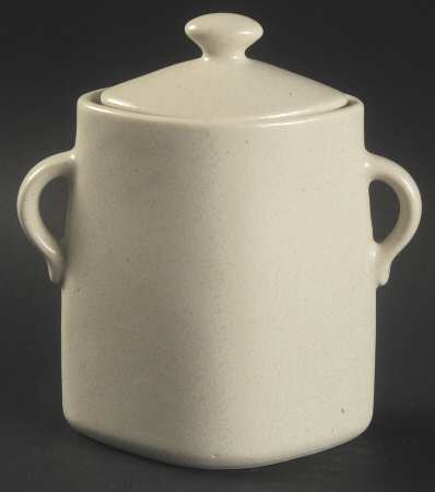 Linen (Round, Matte Textured) Sugar Bowl & Lid
