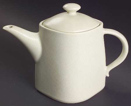 Linen (Round, Matte Textured) Teapot & Lid