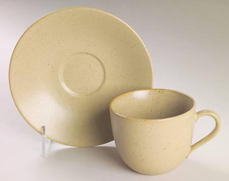 Sand (Round) Flat Cup & Saucer Set