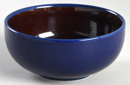 Yo Han Cobalt Blue and Mahogany Fruit/Dessert (Sauce) Bowl