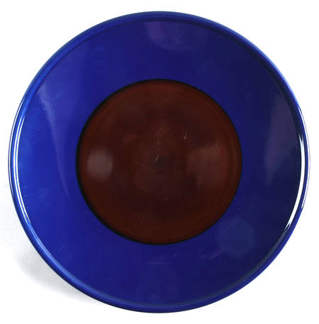 Yo Han Cobalt Blue and Mahogany 14" Chop Plate (Round Platter)