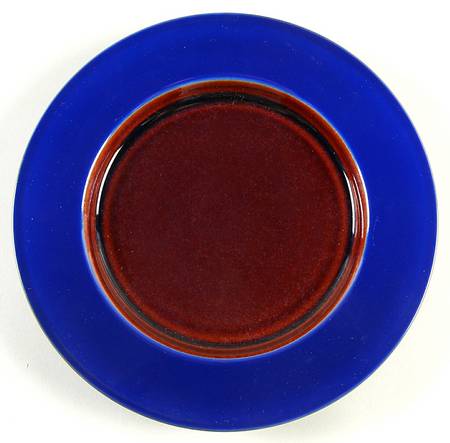 Yo Han Cobalt Blue and Mahogany Luncheon Plate