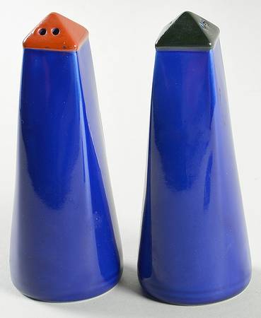 Yo Han Cobalt Blue and Mahogany Salt & Pepper Set