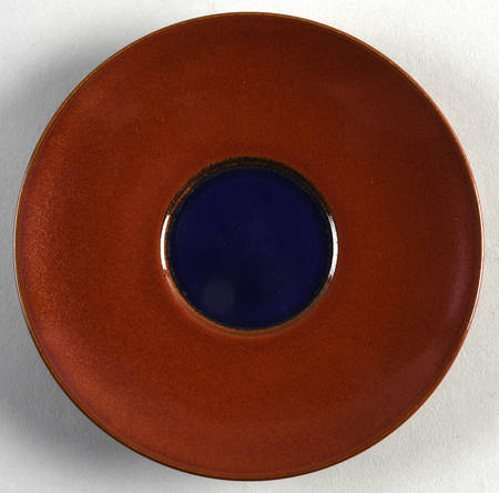 Yo Han Rust Cobalt Blue Saucer
