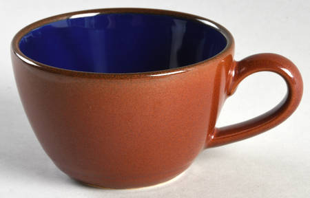 Yo Han Rust Cobalt Blue Flat Cup