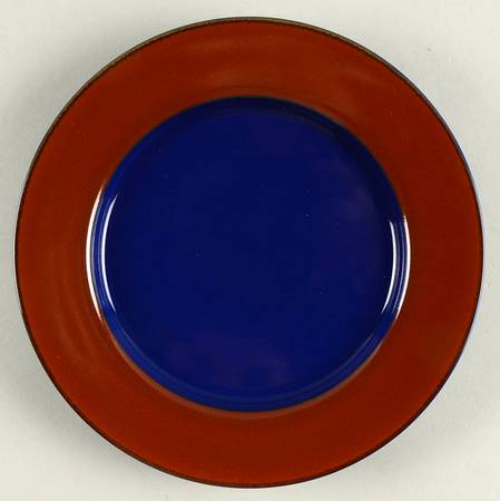 Yo Han Rust Cobalt Blue Salad Plate