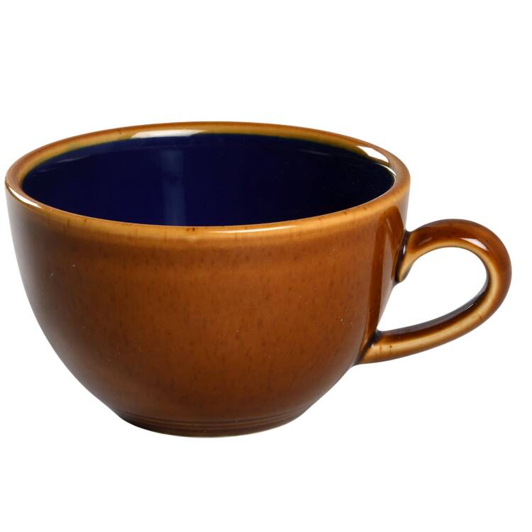 Yo Han Wheat Brown Cobalt Blue Cafe Au Lait Cup