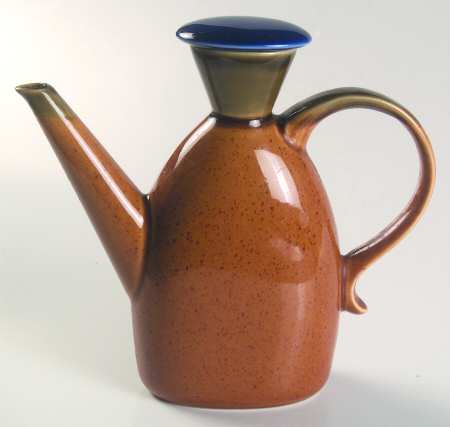 Yo Han Wheat Brown Cobalt Blue Cruet with Lid/Stopper