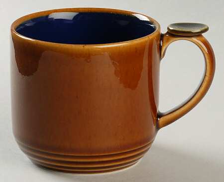Yo Han Wheat Brown Cobalt Blue Mug