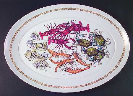 Coquillage 21" Oval Melamine Platter