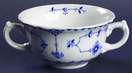 Blue Fjord (Scalloped) Flat Cream Soup Bowl