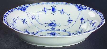 Blue Fjord (Scalloped) 10" Oval Vegetable Bowl