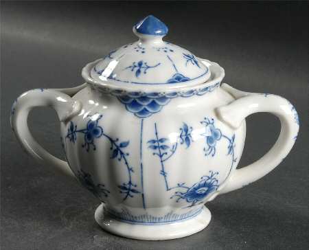 Blue Fjord (Scalloped) Sugar Bowl & Lid
