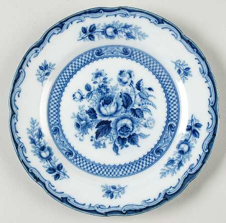 Blue Rose Bread & Butter Plate