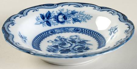 Blue Rose Rim Fruit/Dessert (Sauce) Bowl