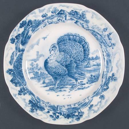 Country Fair Blue Dinner Plate