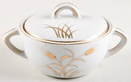 Golden Wheat Sugar Bowl & Lid