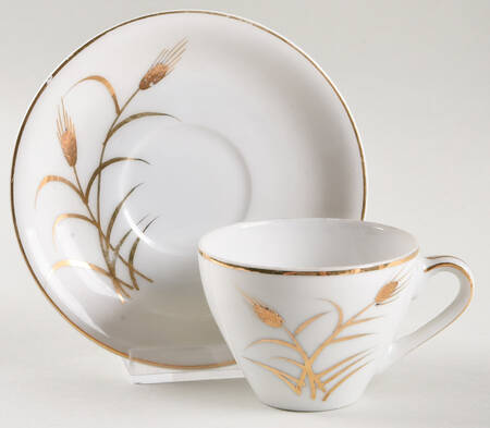 Golden Wheat Demitasse Cup & Saucer Set