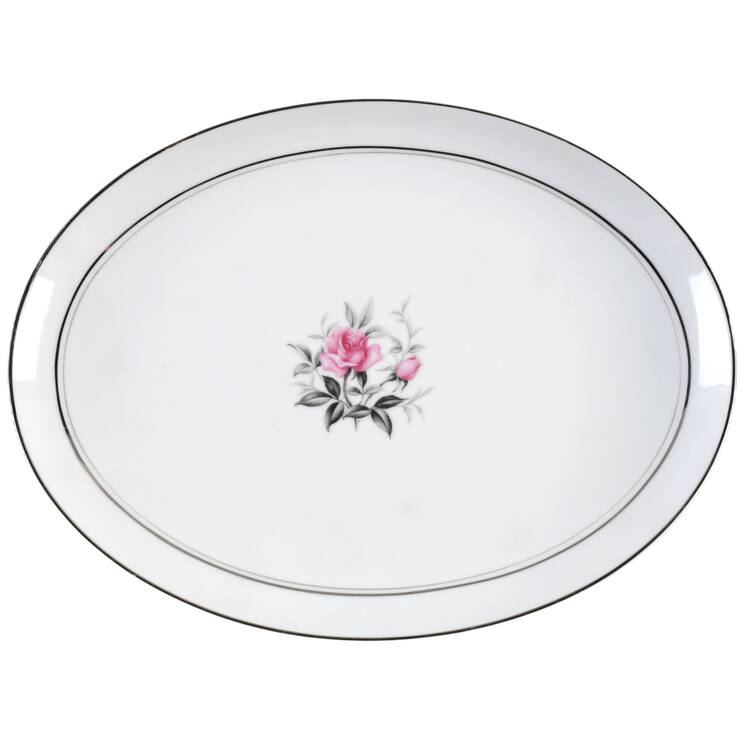 Jolie Fleur 12" Oval Serving Platter