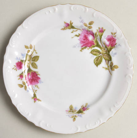 Pompadour Rose (Gold Trim) Salad Plate