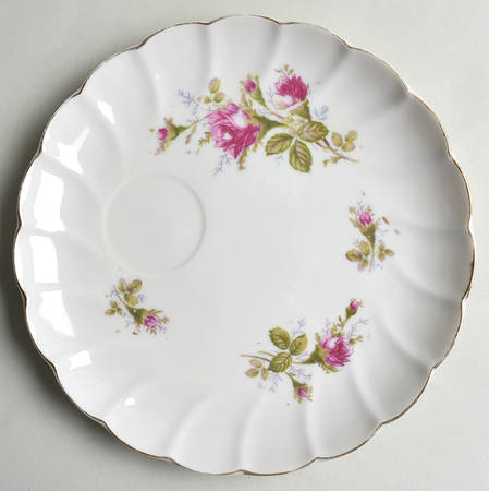 Pompadour Rose (Gold Trim) Snack Plate