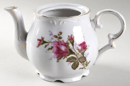Pompadour Rose (Gold Trim) Musical Teapot No Lid