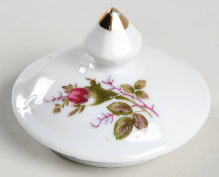 Pompadour Rose (Gold Trim) Lid for Small Coffee Pot