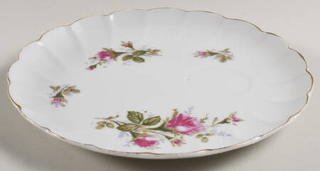 Pompadour Rose (Gold Trim) Snack Plate