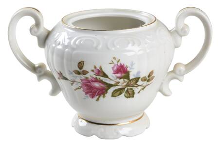 Pompadour Rose (Gold Trim) Sugar Bowl No Lid