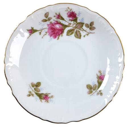 Pompadour Rose (Gold Trim) Saucer for Footed Cup
