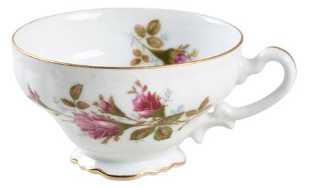 Pompadour Rose (Gold Trim) Footed Cup